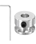 Aluminum Fixed Bore Pulley 16mm OD With 6mm Aperture And 5mm Groove For 4mm PU Belt 12mm Height Includes Hex Wrench 1pc