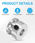 Aluminum Fixed Bore Pulley 16mm OD With 6mm Aperture And 5mm Groove For 4mm PU Belt 12mm Height Includes Hex Wrench 1pc
