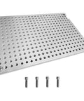 Heavy Duty Aluminum Fixture Plate For Bench Drill And Tapping Machining 8x12x1/2 Inches 6061 Anodized With 1/4-20 Threaded Holes Includes 4 Mounting Bolts Mini Pallet Fixture For Milling And Workbench Use JMSMSH
