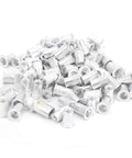 100 Piece Aluminum Flat Head Pull Rivet Nuts Set M6 Thread Size For Automotive, Aviation, Rail, Refrigeration, And Industrial Hardware Projects