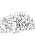 200 Piece Aluminum Flat Head Pull Riveting Nuts Set for Metal Panels and Pipes, Versatile Nutserts Kit in Plastic Organizer Box, Heavy Duty Vertical Fastening Hardware WJ 30045