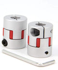 Aluminum Plum Shaped Flexible Shaft Coupling 10mm To 10mm For 3D Printer CNC Machine And Servo Stepper Motors 25mm Diameter 30mm Length 2 Pack