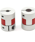 2 Pack Plum Shaped Aluminum Flexible Shaft Couplings 5mm To 8mm Bore D20 L25 For CNC Machines And Servo Motors