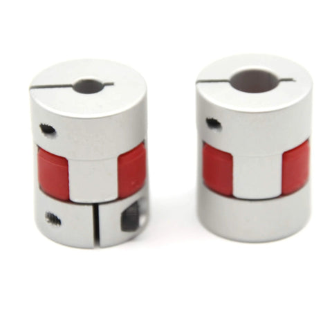 2 Pack Plum Shaped Aluminum Flexible Shaft Couplings 5mm To 8mm Bore D20 L25 For CNC Machines And Servo Motors