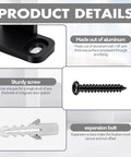 Sliding Barn Door Floor Guide Set components including aluminum bracket, sturdy screw, and expansion bolt details.
