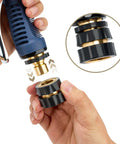 Heavy Duty Aluminum Garden Hose Quick Connect Set Featuring Four Male And Four Female Connectors With O Ring Washers