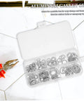 Aluminum All In One Leakproof Gasket Kit With 200 Pieces And Multi Size Crush Washers in plastic box for repairs