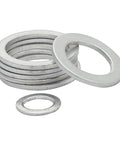 1.5mm Aluminum Flat Gasket Washers Set 50 Pcs Mixed Sizes 21x27 And 22x29 stacked and single view