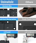Comparison between aluminum alloy and iron materials for 7.5 Inch Flip Gate Latch Lock With Padlock Holes showing thickness and finish