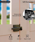 Double Sided Gate Latch For Wooden Fence Built Tough Heavy Duty Aluminum Alloy Self Locking Swing Gate Hardware