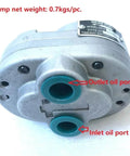 Hydraulic Gear Pump Oil Lubrication System For Machine Tools With Aluminum Alloy Housing front view showing inlet and outlet ports