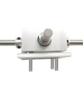 Right Angle Mounting Bracket For PGFUN Right Angle Gearbox Aluminum Alloy 60mm, features screws and shafts, shown from top view.