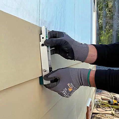 Aluminum Gecko Gauge for fiber cement siding offers precise height and spacing with a hands free mounting tool during installation