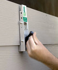 Aluminum Gecko Gauge for fiber cement siding offers precise height and spacing with a hands-free mounting tool during installation.