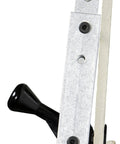 Side view of Aluminum Gecko Gauge for fiber cement siding showing precise height and spacing with a hands free mounting tool.