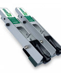 Aluminum Gecko Gauge for fiber cement siding offers precise height and spacing with a hands free mounting tool, side view