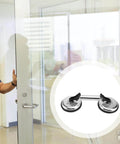 Heavy Duty Aluminum Glass Lifter With Dual Suction Cups, Vacuum Glass Mover Tool on a glass door background
