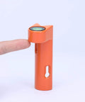 Adjustable Grade Rod Level Geoleni Aluminum Construction with orange finish and 40-minute sensitivity vial shown in close-up view.