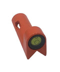Adjustable Grade Rod Level Geoleni Aluminum Construction With 40 Minute Sensitivity Vial, shown in orange and fits 1-1.25 inch rods