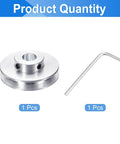 Single Groove Belt Pulley 12mm Fixed Bore 50mm Outer Diameter Aluminum Alloy Mechanical Pulley for 6mm PU Round Belts with Hex Wrench Included