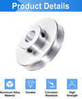 Single Groove Belt Pulley 12mm Fixed Bore 50mm Outer Diameter Aluminum Alloy Mechanical Pulley for 6mm PU Round Belts