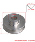 Diagram of Aluminum Alloy Single Groove Pulley 31x15x8mm With 8mm Bore For 3 To 5mm PU Belts, showcasing key measurements.