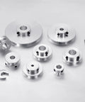 Aluminum Single Groove Belt Pulley 8mm Fixed Bore 20mm Outer Diameter For 6mm PU Round Belt Two Pack Includes Hex Wrench