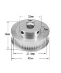 2 Pack GT2 Timing Pulleys Aluminum Alloy Synchronous Wheel For 6mm Width Timing Belt, 60 Teeth, Bore 8mm, 42x42x16mm