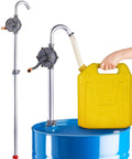 All Aluminum Hand Crank Drum Pump For 55 Gallon Barrels, Heavy Duty Leak Free Barrel Siphon For Diesel Kerosene Hydraulic Fluid