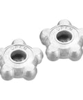 Aluminum Alloy Hand Wheel Replacement Handles For Gas Cylinders And Faucets 2.5 Inch Silver Tone Rust Resistant Durable 2 Pack