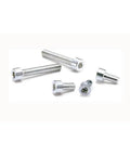 SNSA-M4-12 NBK Hex Socket Head Cap Screws - Aluminum, Made in Japan, shown in various angles; designed for automation systems.