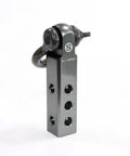 Beefy 5 Ton Aluminum Long Hitch Receiver With Dual Pin Holes, Powder Coated Bow Shackle, R Clip And Winch Accessories, 11,000 Lbs WLL, 6061 Aluminum Alloy, Grey Finish