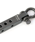 Beefy 5 Ton Aluminum Long Hitch Receiver With Dual Pin Holes, Powder Coated Bow Shackle, R Clip And Winch Accessories, 11,000 Lbs WLL, 6061 Aluminum Alloy, Grey Finish