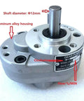 Hydraulic Gear Pump Oil Lubrication System For Machine Tools With Aluminum Alloy Housing Precision Built For Fast Response And Smooth Operation Durable Hydraulic Pump For CB B4F B6 B10 Feed Reliable Lubrication And High Performance, shown with specifications labeled on housing.