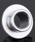 Close-up of aluminum bearing spacer for 8mm inline skate axles, part of 8-Pack Inline Skate Bearing Spacers For 8mm Axles Aluminum Wheel Center Spacers For Men And Women Outdoor Skating Durable Replacement Bushings For Smooth Rolling
