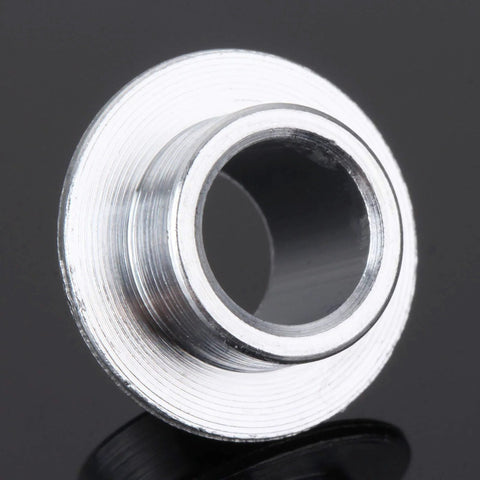 Close-up of aluminum bearing spacer for 8mm inline skate axles, part of 8-Pack Inline Skate Bearing Spacers For 8mm Axles Aluminum Wheel Center Spacers For Men And Women Outdoor Skating Durable Replacement Bushings For Smooth Rolling