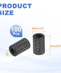 Aluminum Knurled Spacer Standoff M3 X 8mm Pack Of 100 for RC Drones and FPV Quadcopters Black 5mm OD, product dimensions shown.