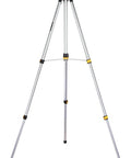 Lightweight aluminum laser level tripod with 1/4-20 mount delivers steady, precise alignment on walls and ceilings; collapsible legs