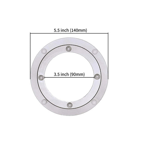 Heavy Duty Aluminum Lazy Susan Turntable Bearing With 3.5 Inch Inner Diameter And 5.5 Inch Outer Diameter shown against a white background