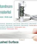 Measuring thickness of 5 Inch Heavy Duty Aluminum Lazy Susan Ball Bearing Turntable with digital caliper, showing anti-rust material