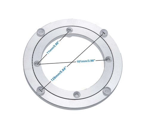 6 Inch Aluminum Heavy Duty Lazy Susan Rotating Turntable Bearing Swivel Plate Hardware dimensions diagram
