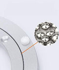 Close-up of 24 Inch Aluminum Heavy Duty Lazy Susan Rotating Turntable Bearing Swivel Plate Hardware for Dining Tables with ball bearings