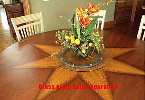 10 Inch Aluminum Lazy Susan Ball Bearing Turntable on wooden table with flowers, heavy duty swivel bearing for wood metal glass marble surfaces