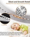 Child sleeping peacefully next to components of 18 Inch Aluminum Alloy Lazy Susan Bearing Rotating Turntable With Non Slip Quiet Metal Bearing Swivel Plate For Dining Room Kitchen And Workshop Heavy Duty 660 Pound Load Capacity Rating