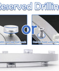 12 Inch Heavy Duty Lazy Susan Aluminum Alloy Turntable Bearing showing non-slip foot pads and screw options for tables or displays.