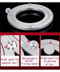 8 Inch Aluminum Lazy Susan Turntable Bearing, Heavy Duty Circular Swivel Base with smooth silent rotation components shown