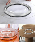 10 Inch Aluminum Alloy Lazy Susan Turntable Bearing on dining tables, heavy duty swivel rotating plate, smooth 360 degree rotation