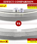 Comparison of non-slip rubber feet and hard glue on 10 Inch Aluminum Alloy Lazy Susan Turntable Bearing, Heavy Duty Swivel Rotating Plate for Dining Tables, Serving Trays, Displays, Trade Shows, Smooth 360 Degree Rotation, Easy Install, Bearing Only.
