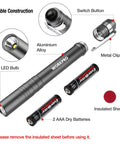 Aluminum LED Pen Light 4 Pack With Clip For Inspection And Emergency Use Includes 2AAA Batteries Pocket Sized Flashlight parts view