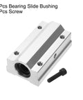 Heavy Duty Aluminum 68mm Long Linear Motion Bearing Slide Set For 10mm Round Shaft Two Pack SCS10UU Ball Bearing Block with Screw